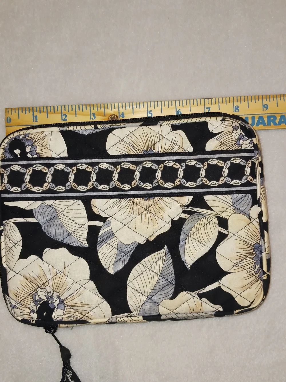 Vera Bradley Black Floral Quilted Tablet Sleeve